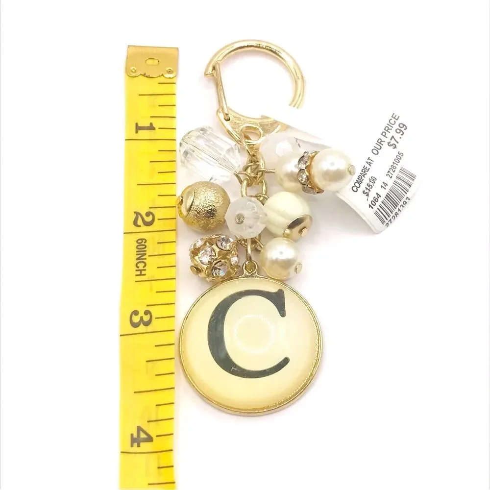 Gold Chic Initial C Keychain